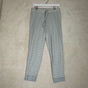 Haven Well Within Gray White Striped Lounge Pants Organic Sustainable Size Small